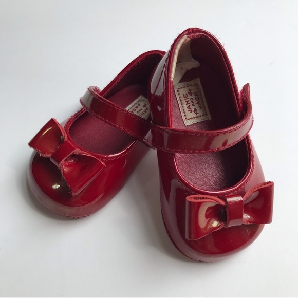 Janie and Jack Other - Janie and Jack Red Patent Leather Mary Jane Shoe with Bow Size 1
